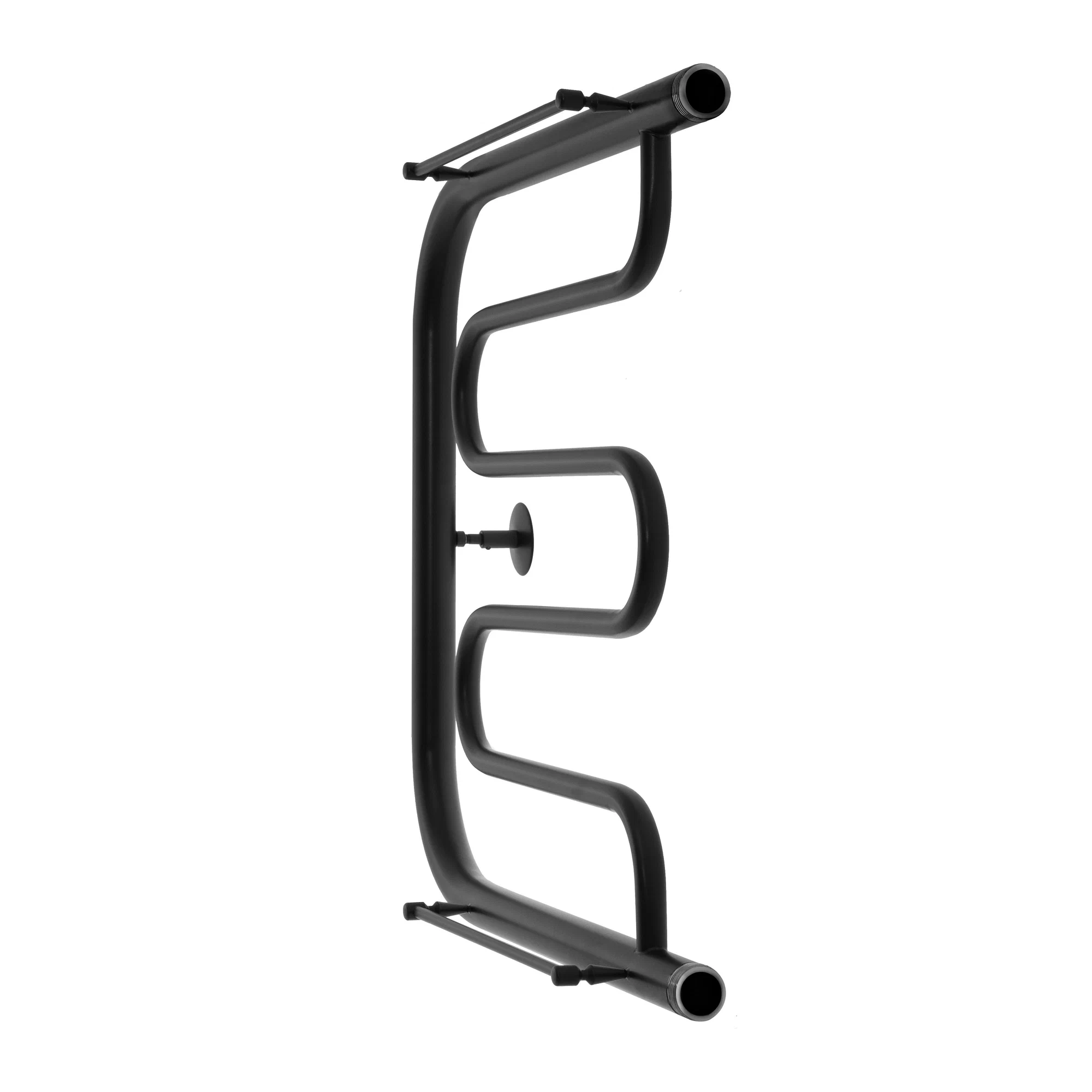 Полотенцесушитель водяной Energy Vega 500x500 черный матовый, с боковым подключением, нержавеющая сталь