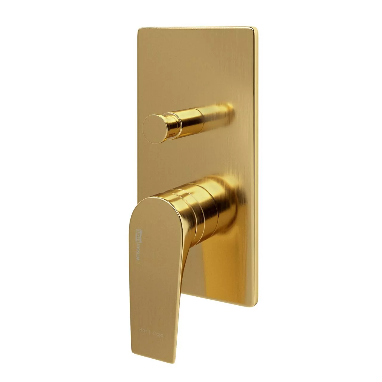 Смеситель с переключателем WasserKRAFT Aisch 5561 встраиваемый, на 2 выхода, матовое золото