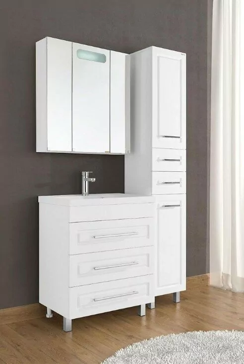 Пенал Vod-ok Арабеска 35 L/R, напольный, с корзиной, белый + 13 цветов от магазина Vanna-Vanna.ru!