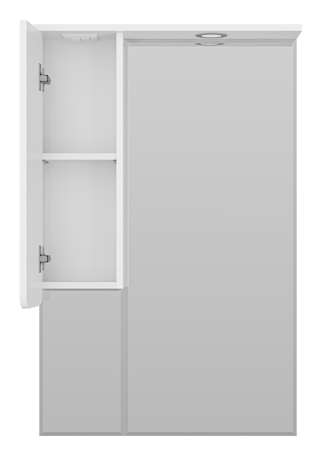 Зеркало-шкаф Misty Чегет 65 L, белый