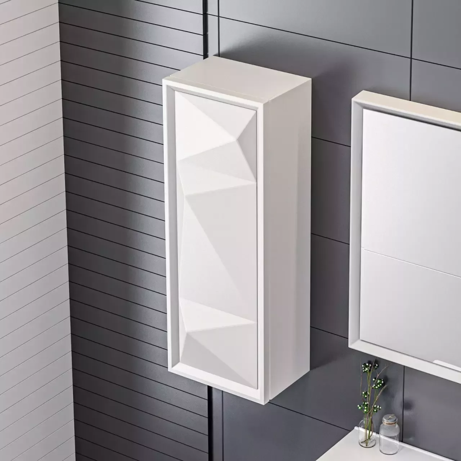 Шкаф навесной 1Marka Romb 30П White L, 1 дверь, белый