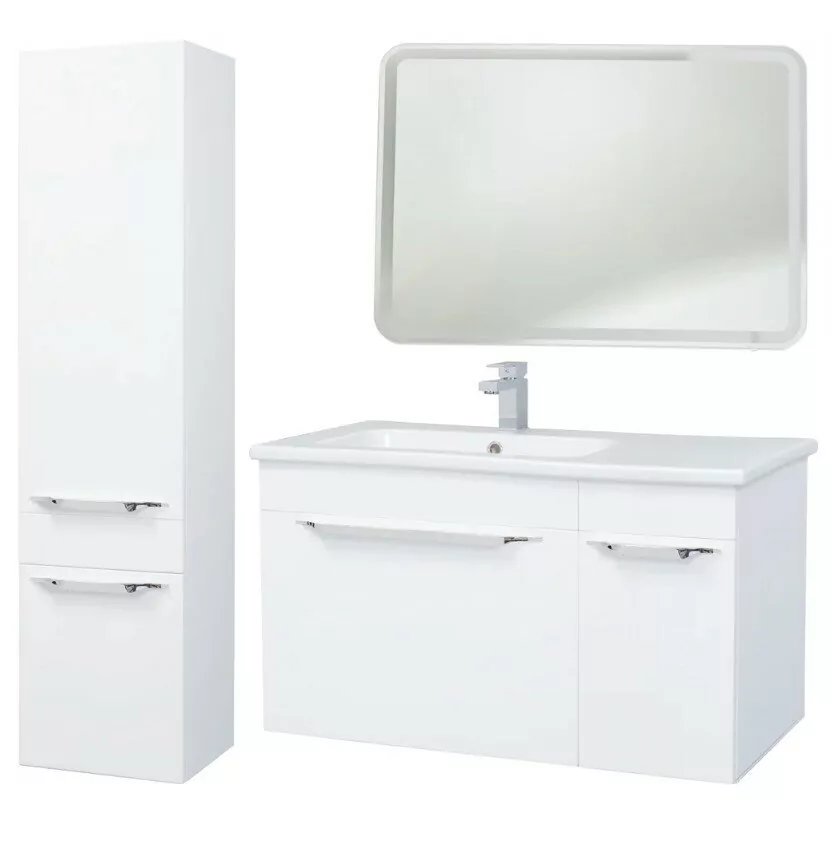 Зеркало Bellezza Альдо 90 свет, белый