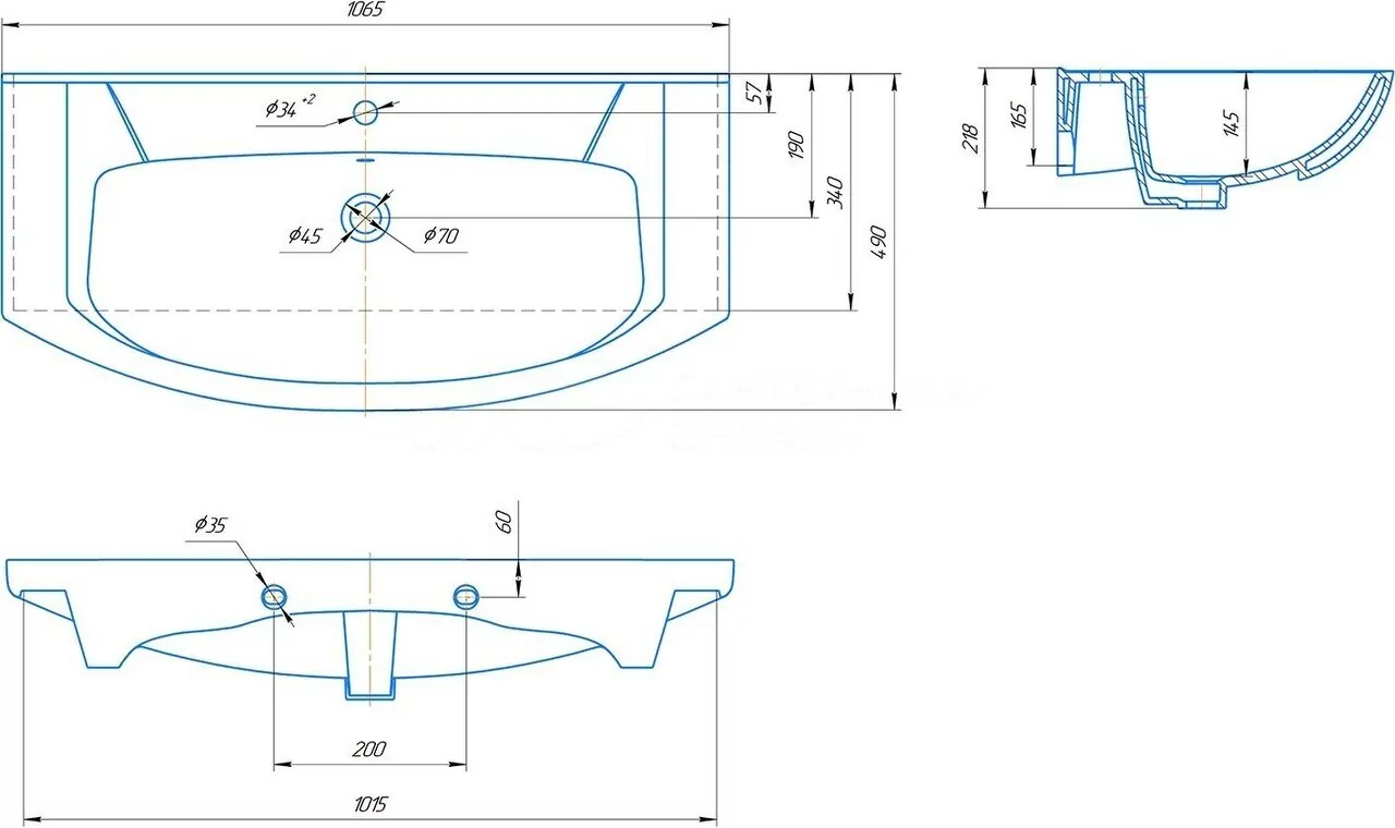 Тумба с раковиной Bellezza Дрея 105 напольная, белая Тумба с раковиной Bellezza Дрея 105 напольная, белая