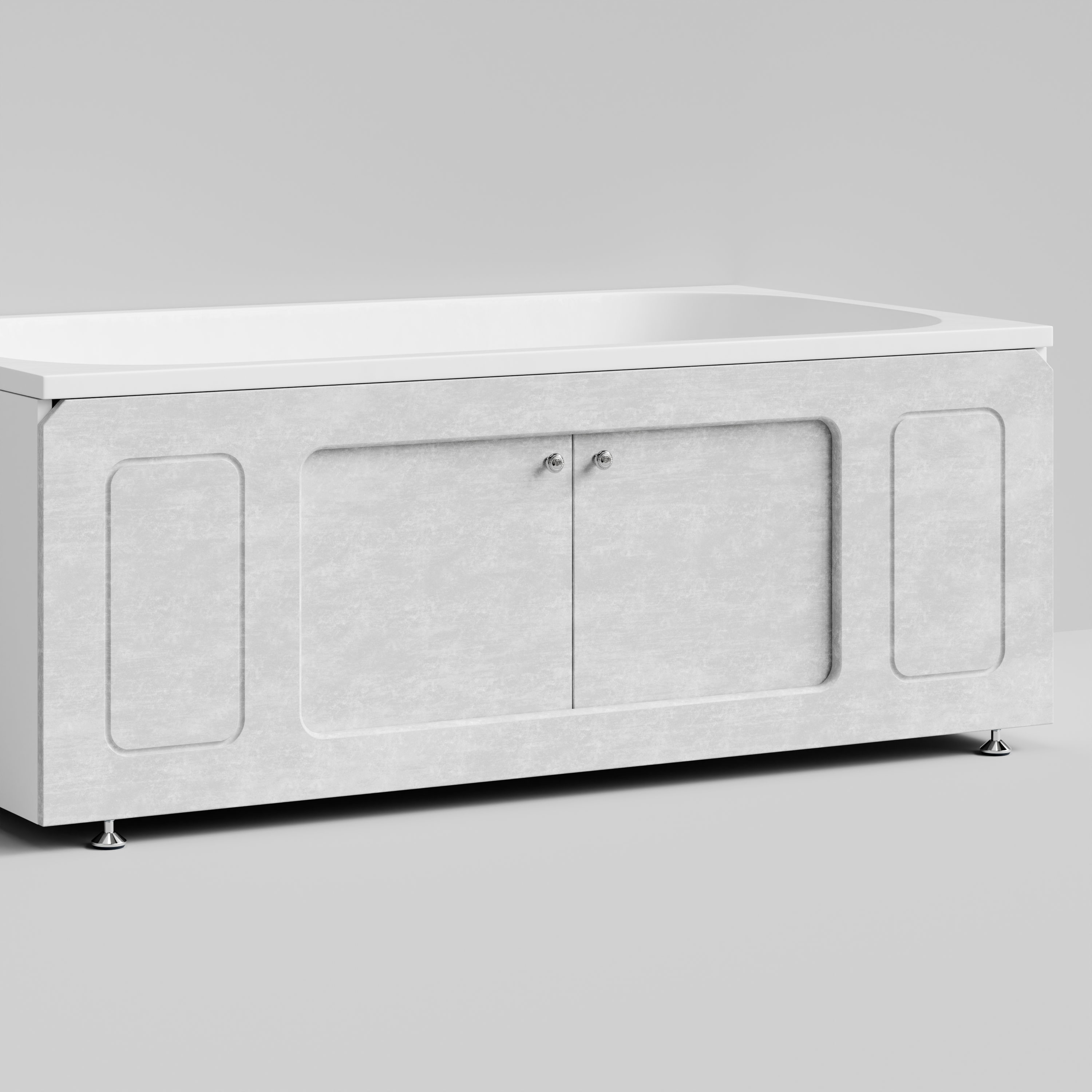 Экран под ванну Vod-ok Лидер 150 раздвижной Белый камен