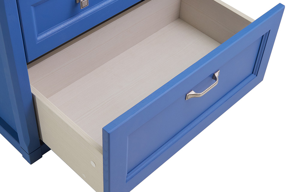 Мебель для ванной ASB Woodline Толедо 85 комплект, подвесной, синий, хром