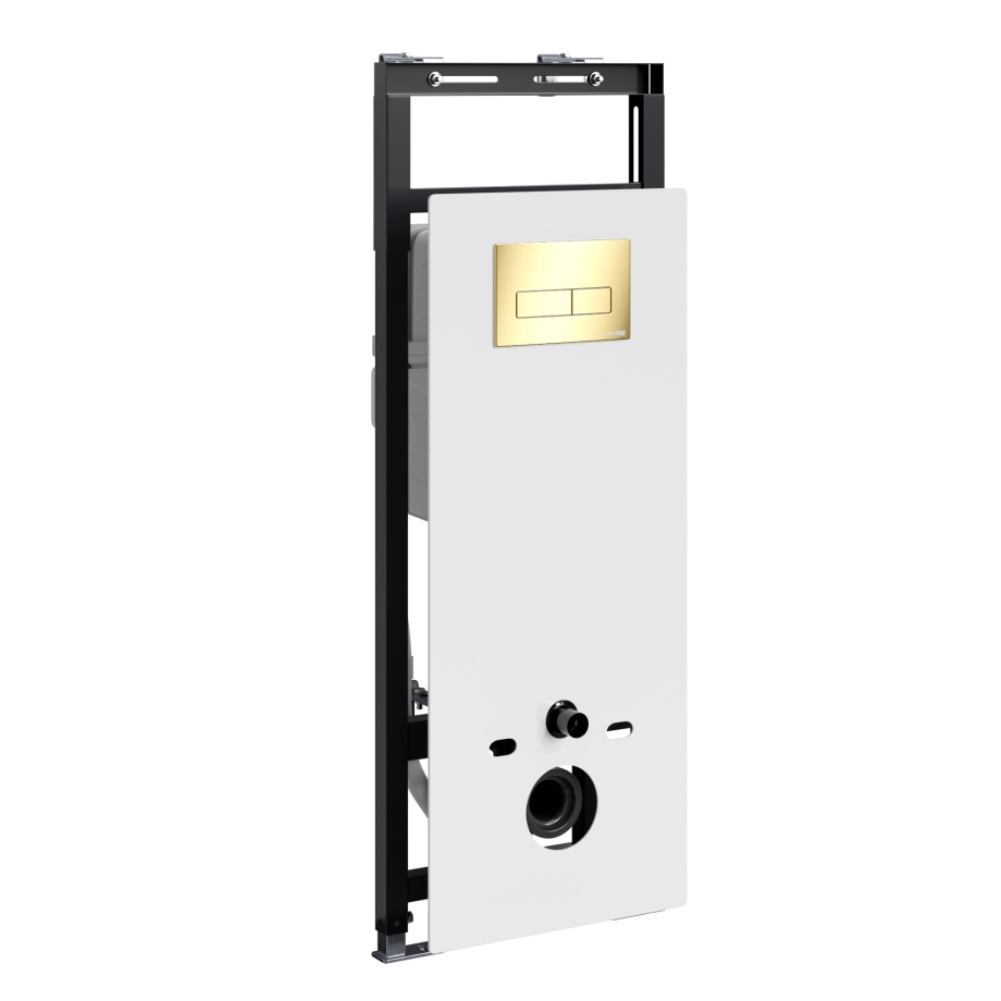 Инсталляция WasserKraft Salm 27TLT.010.ME.WH.PG03 для подвесного унитаза, с кнопкой