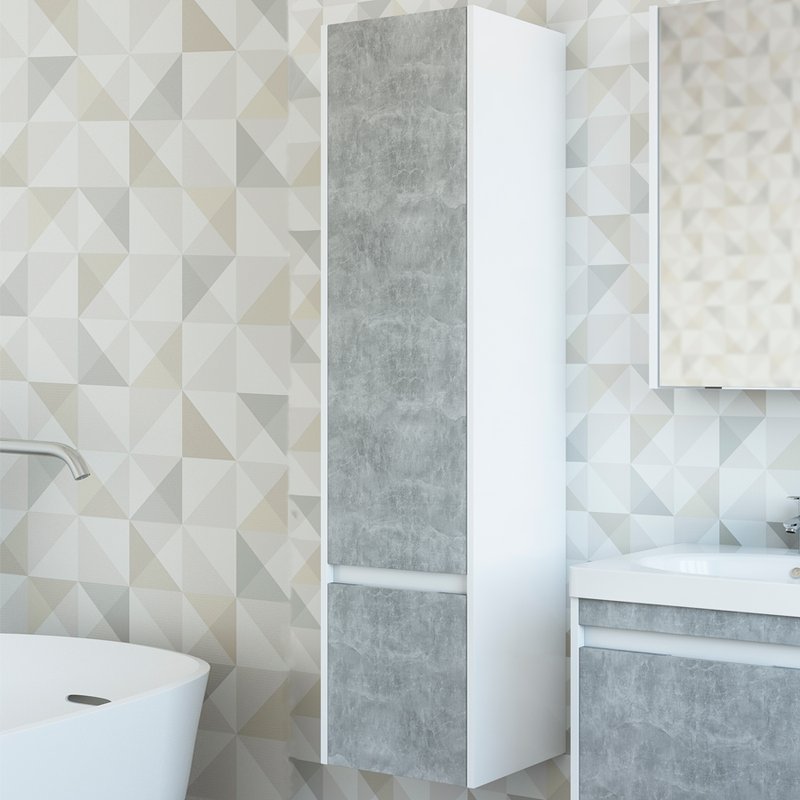 Пенал Sanflor Калипсо 40 L подвесной, белый, ателье светлый