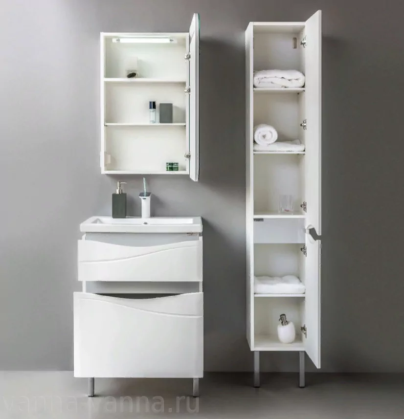 Пенал Alavann Silvia 30 L/R напольный, белый