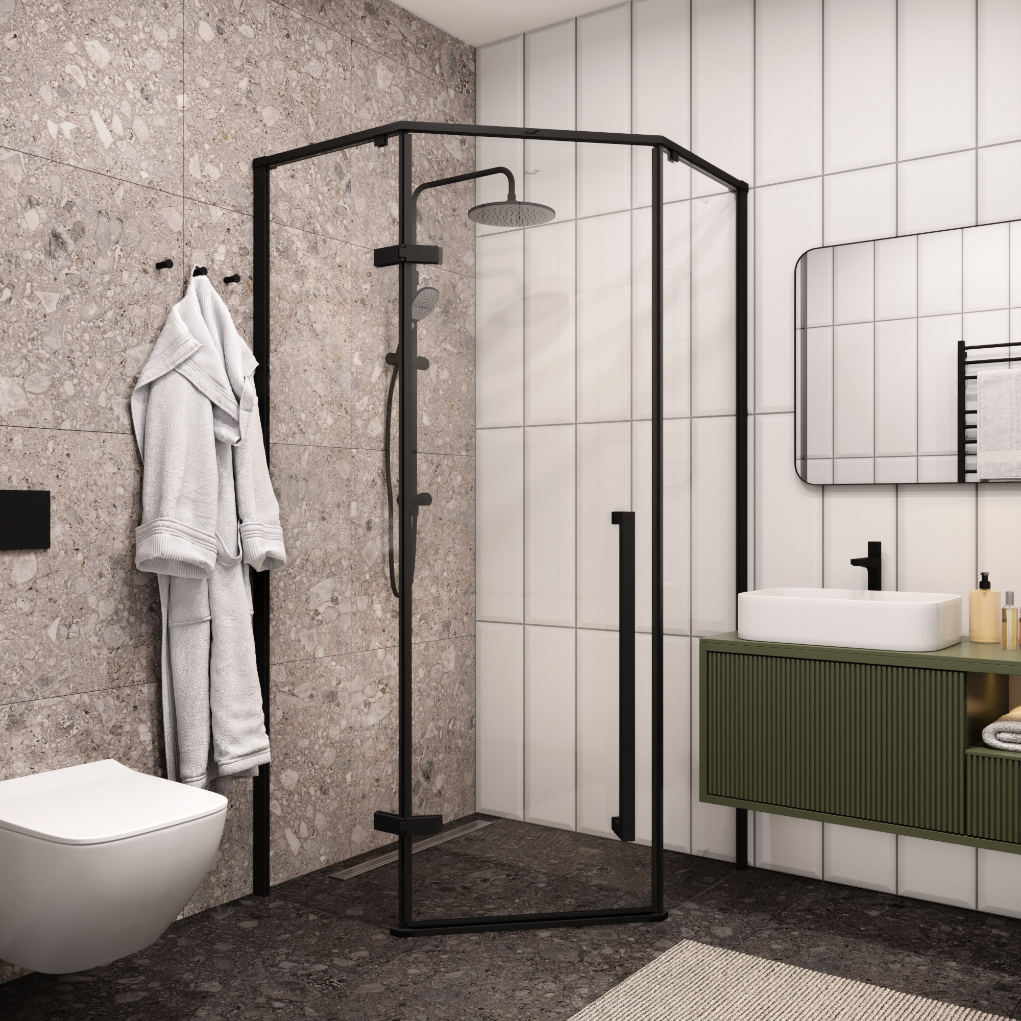 Душевой уголок Cerutti Spa C2A без поддона (100x100x195)