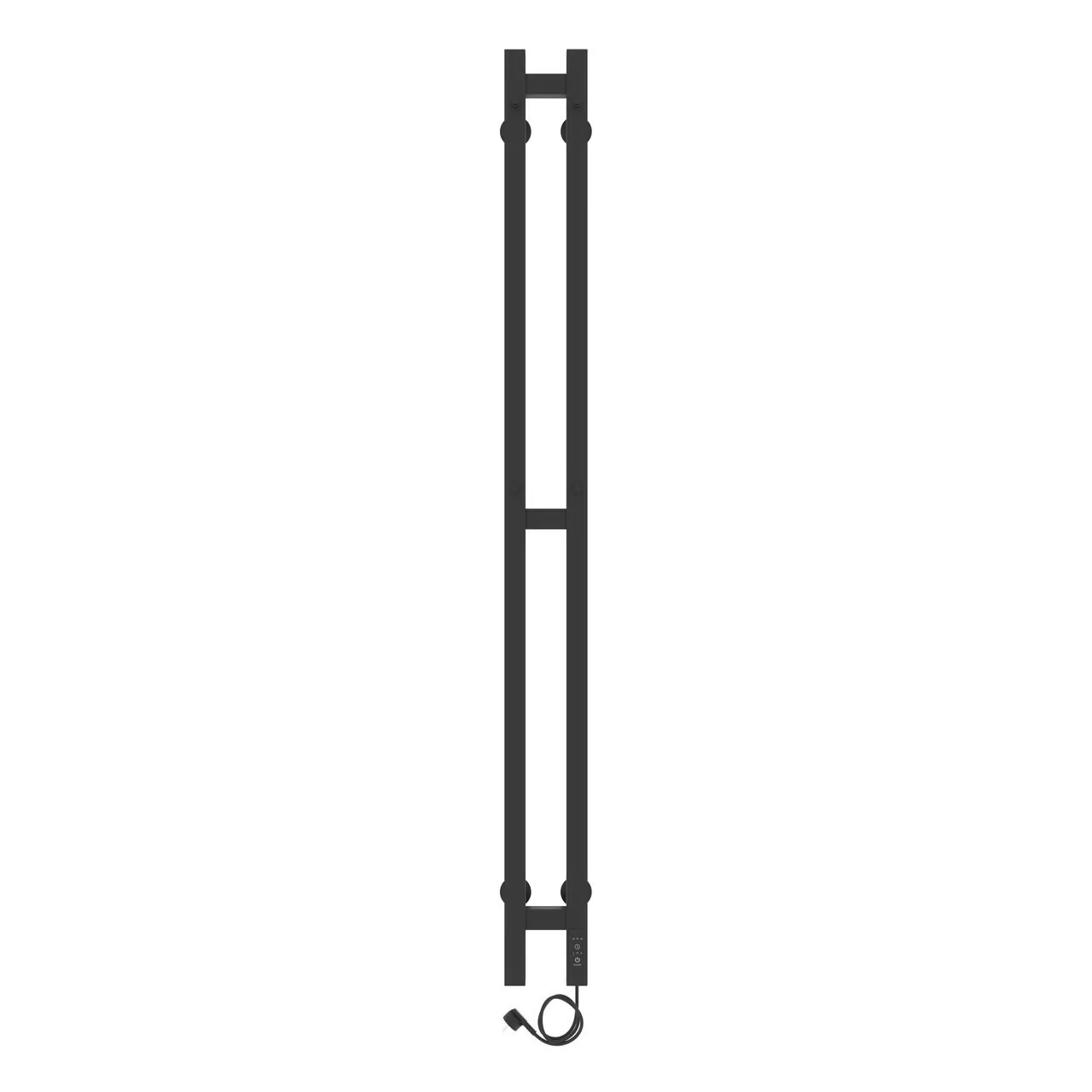 Полотенцесушитель электрический Laris Прайм Дуэт ЧКЧ 80х1200 правый, черный матовый