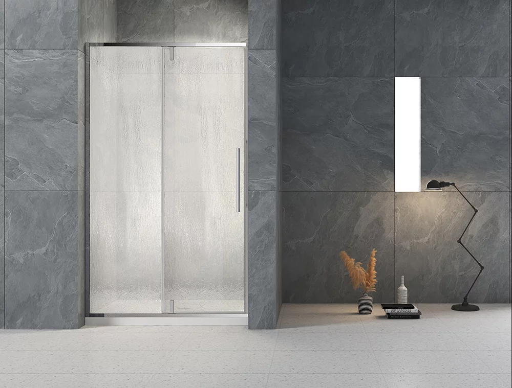 Душевая дверь Veconi Vianno VN-34R, 1100x1950, хром, стекло  дождь