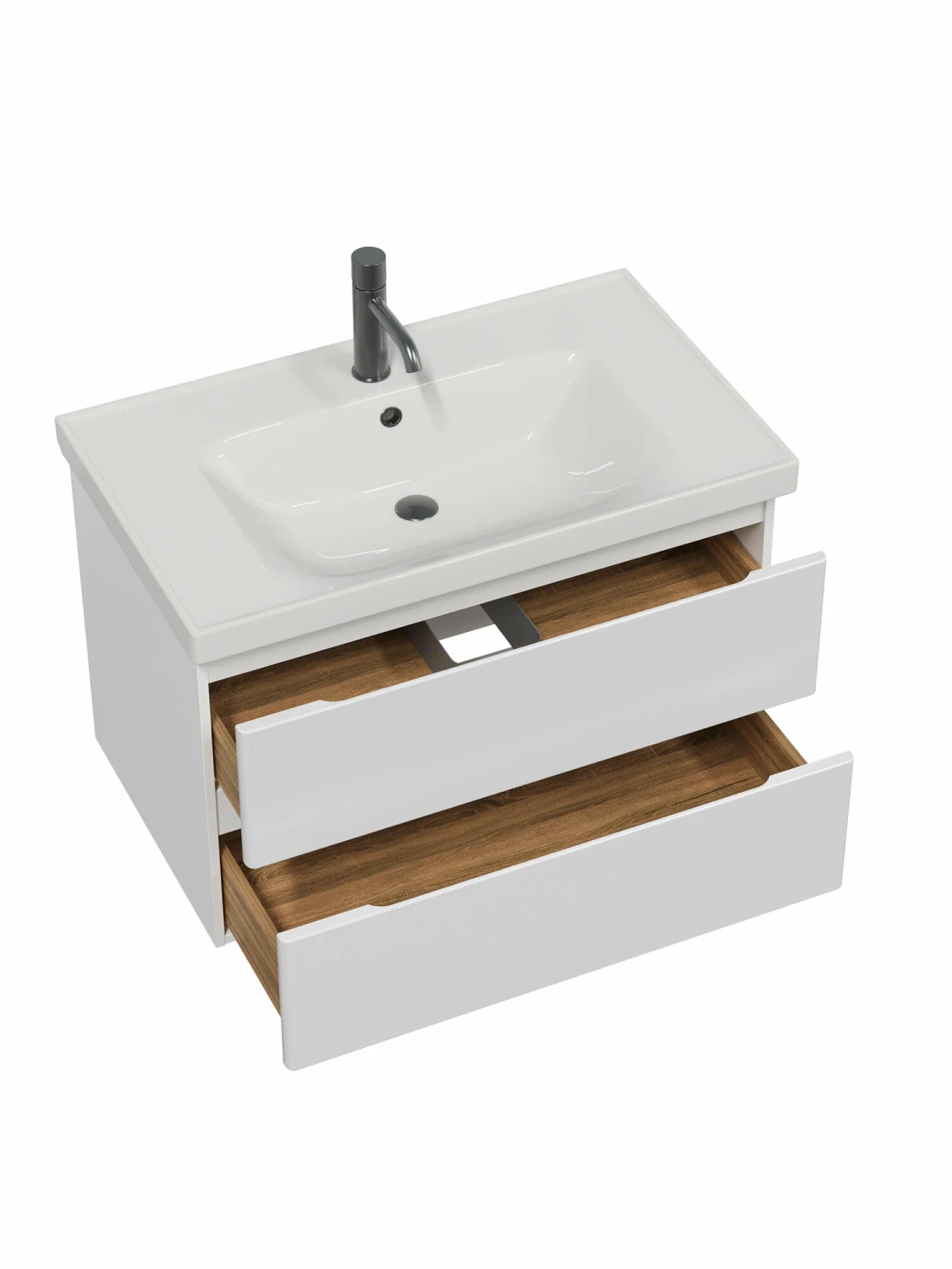 Тумба подвесная SanStar Riana 90 с раковиной Грейс 90 белая