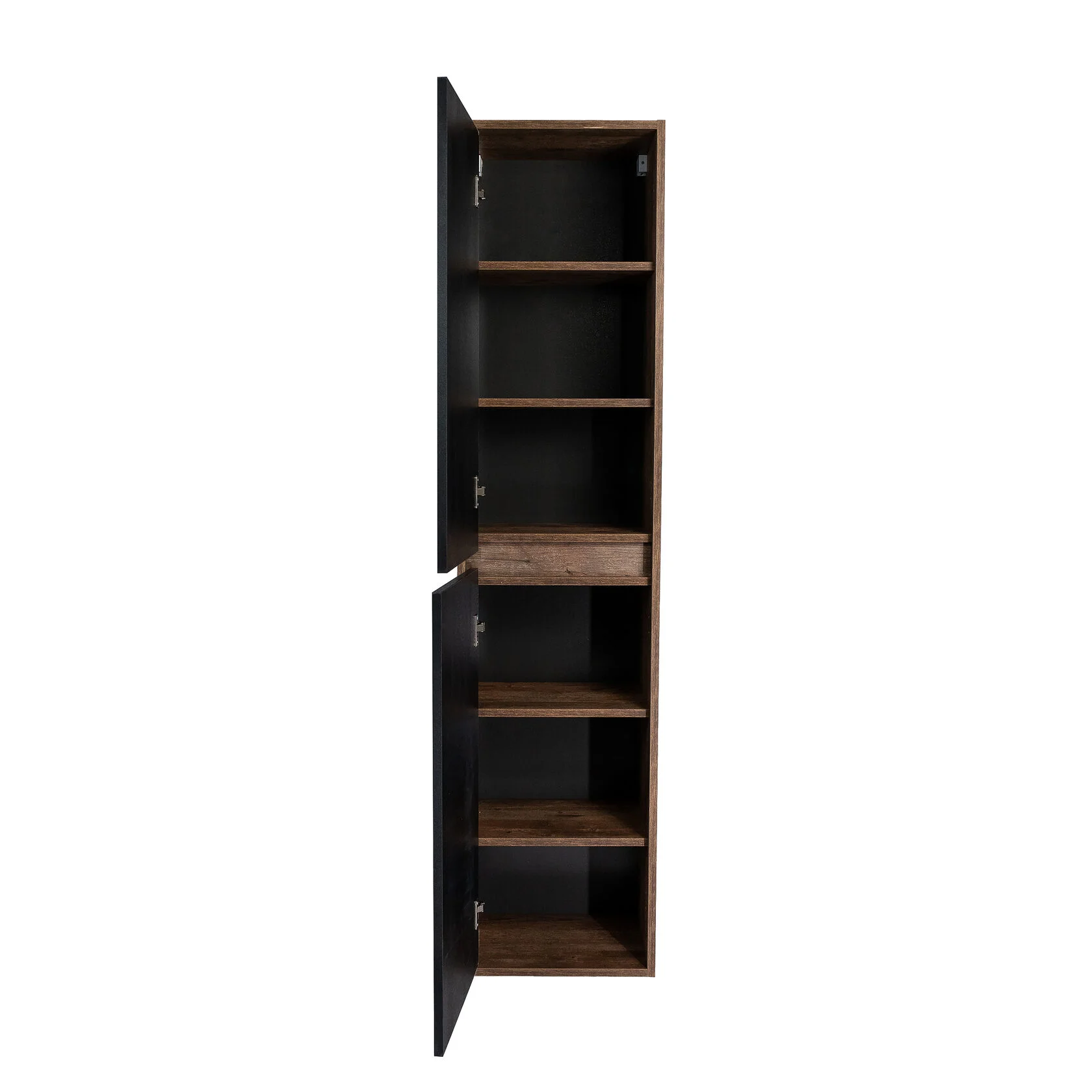 Пенал подвесной Viant Люксембург 40 L/R 2 двери, черный/темное дерево