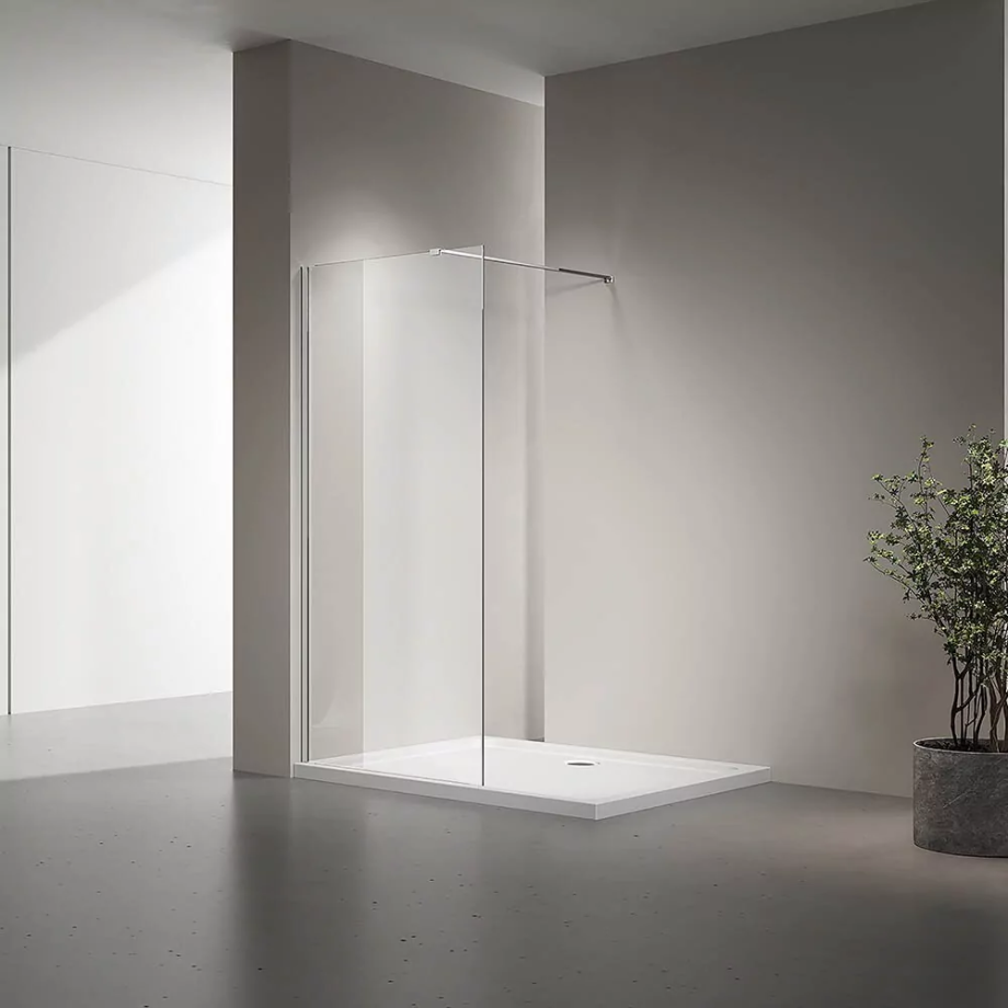 Душевая перегородка Veconi KR72-110-01-C7 прозрачное стекло, профиль хром