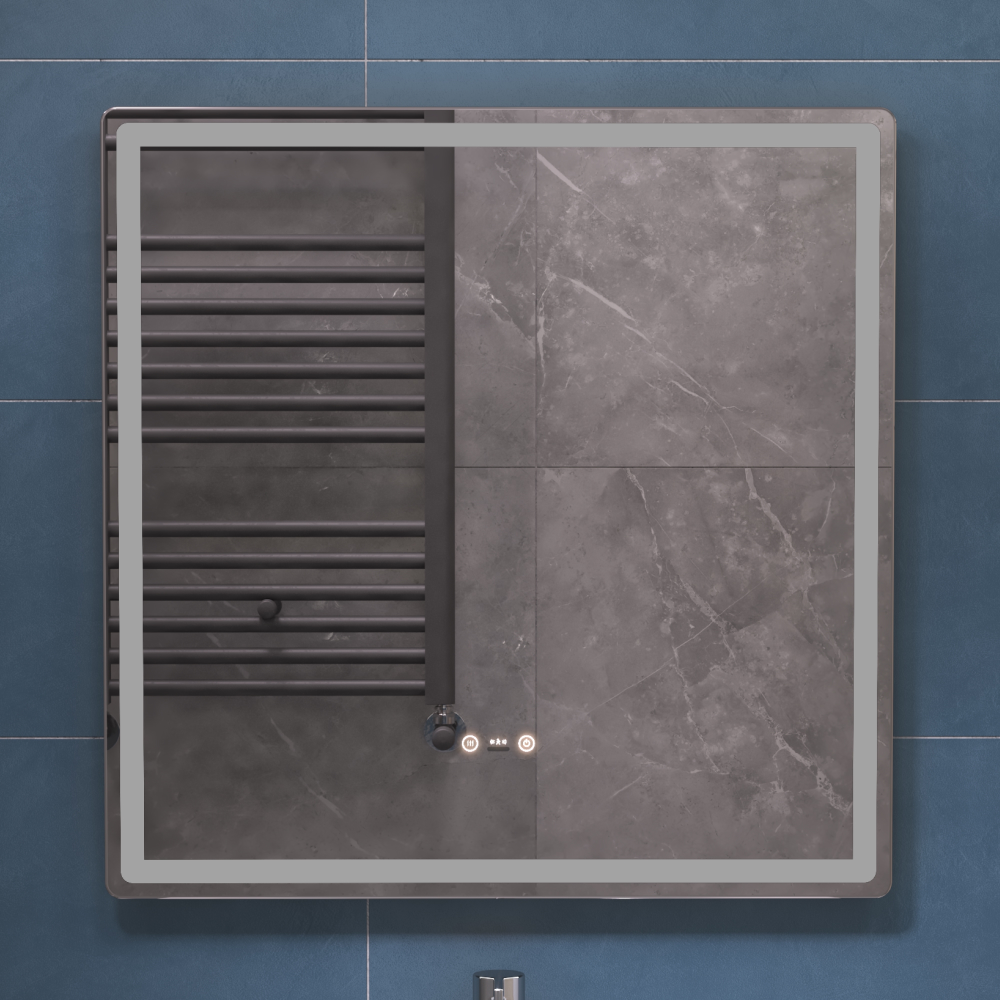 Зеркало Vigo Geometry Step 70 свет, сенсор, антизапотевание