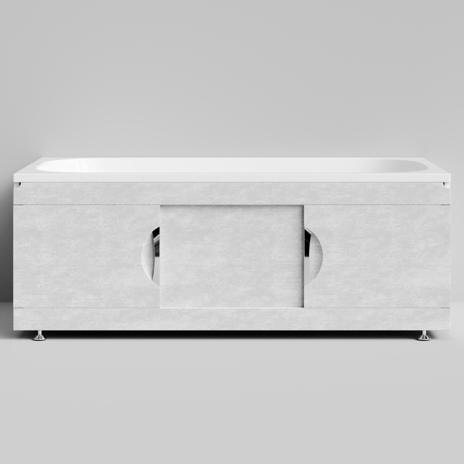 Экран под ванну Vod-ok Топ 150 раздвижной Белый камен