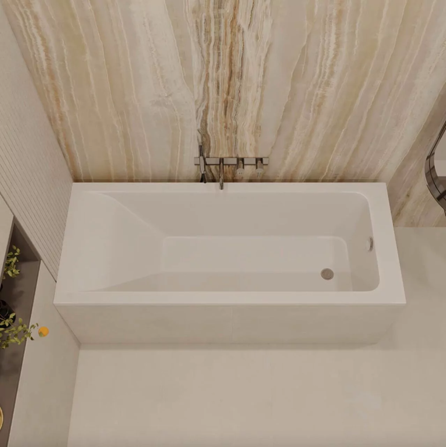 Ванна из искусственного камня Veconi Solita matt SLT16070M 160x70 белый матовый