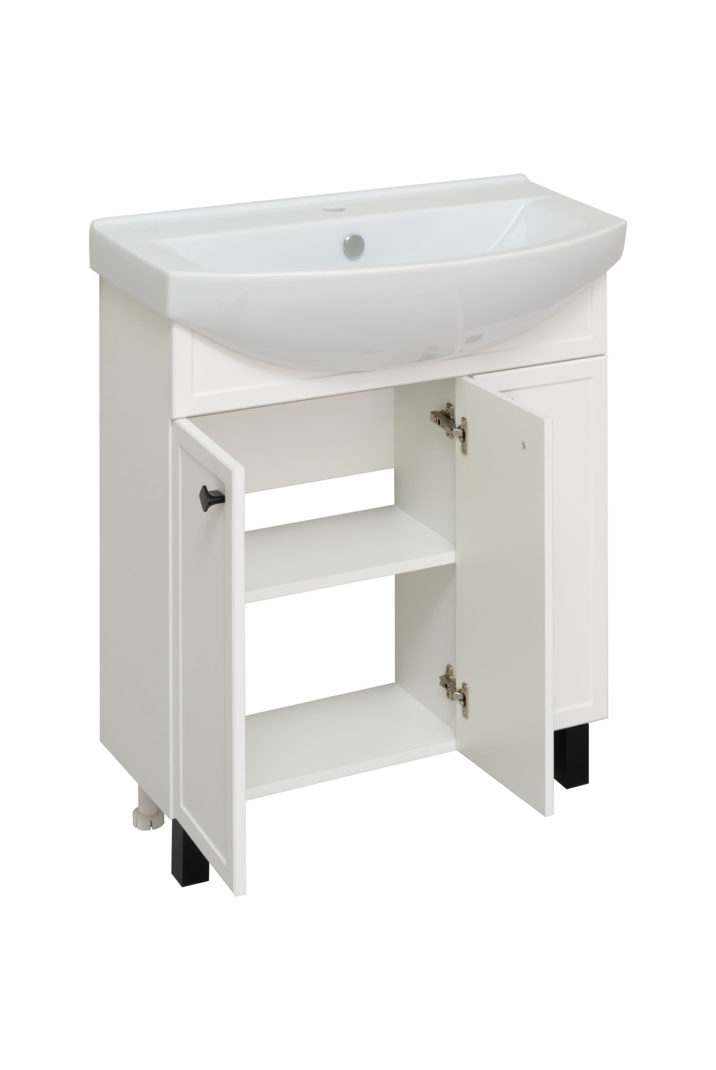 Тумба напольная Runo Римини 75 с раковиной Best 75, белый