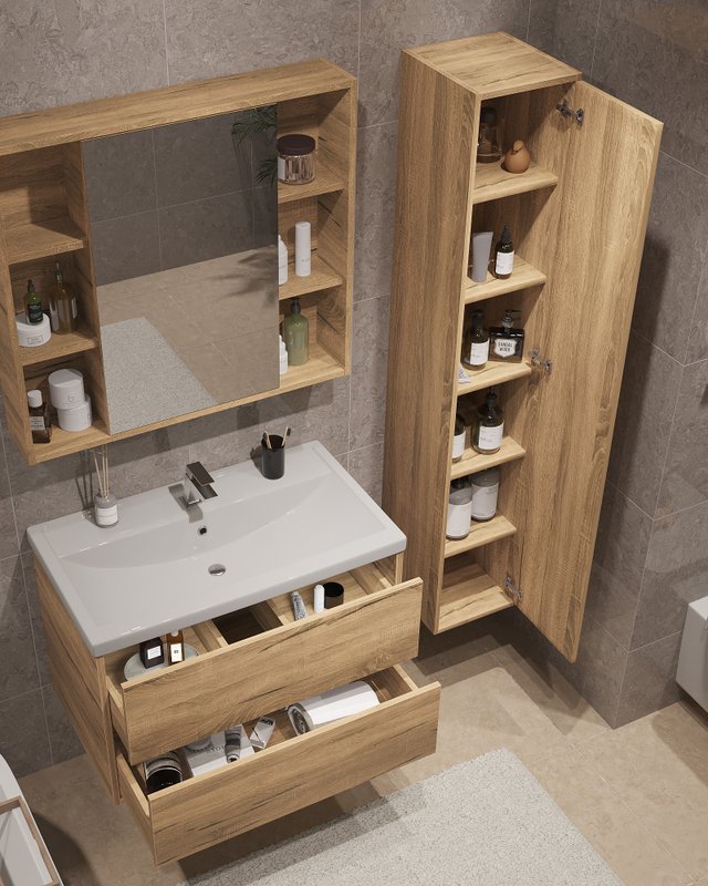 Пенал подвесной SanStar Siva Дуб вотан