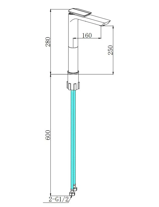 Смеситель для раковины BochMann COMO CB XL BM9631 хром с черным