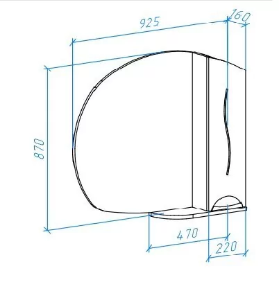 Зеркало с шкафчиком Bellezza Глория 85 R белый