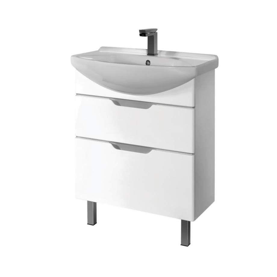 Тумба с раковиной подвесная/напольная Dreja Laguna Plus 85 см, белый