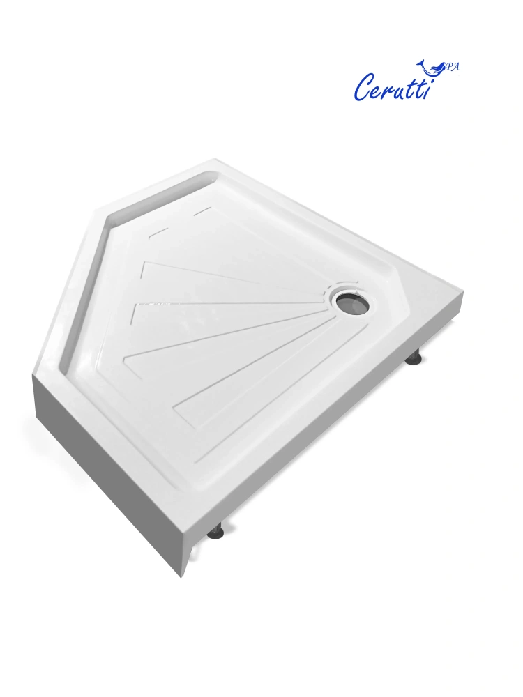 Поддон для душа Ceruttispa P91 90х90 пятиугольный, акриловый, белый от магазина Vanna-Vanna.ru!