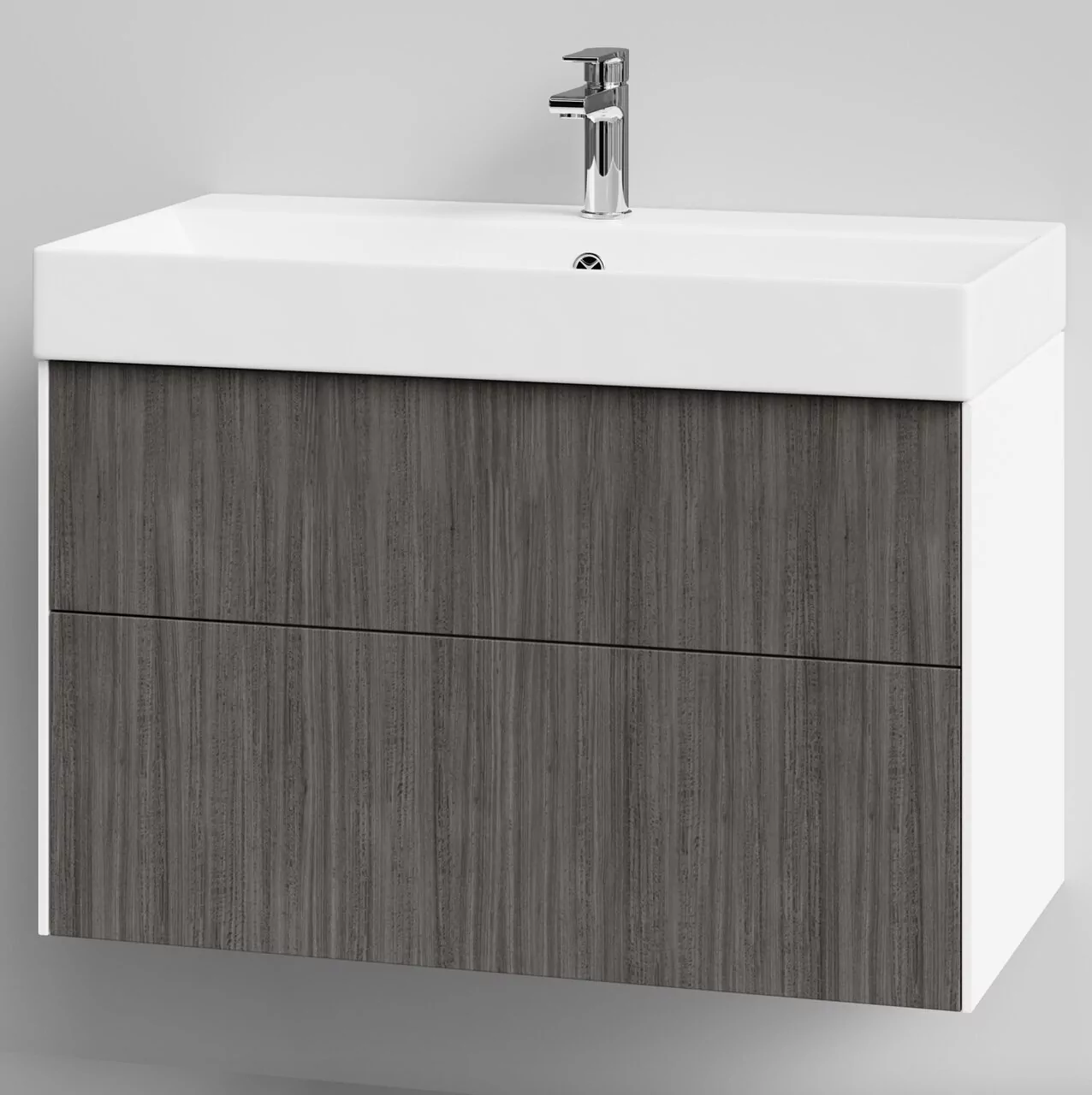 Тумба подвесная Vod-ok Эвкалипт 85 с раковиной Stance 85, эвкалипт серый