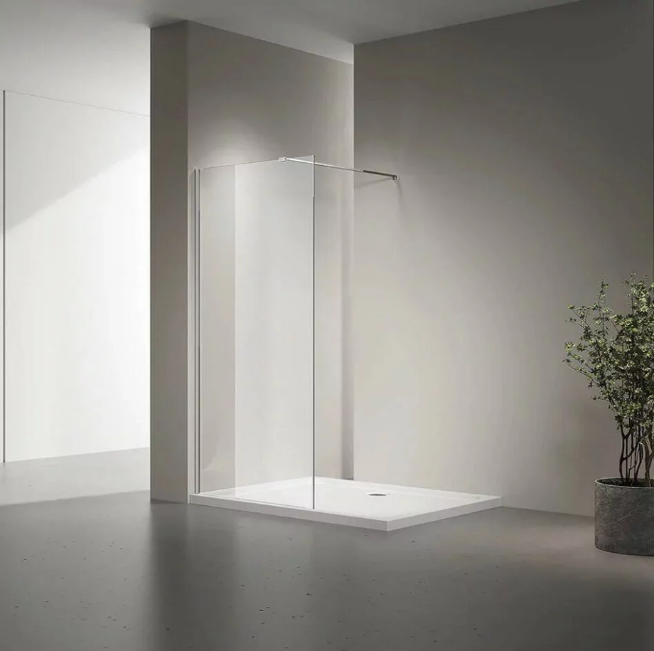 Душевая перегородка Veconi KR72-120-01-C7 прозрачное стекло, профиль хром