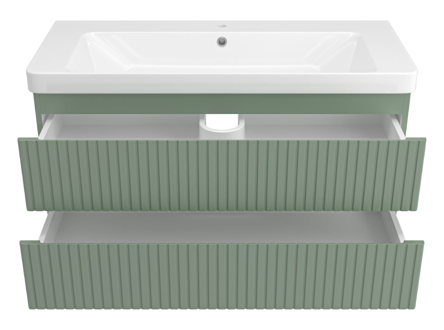 Тумба с раковиной Brevita Victory 105 подвесная, зеленый