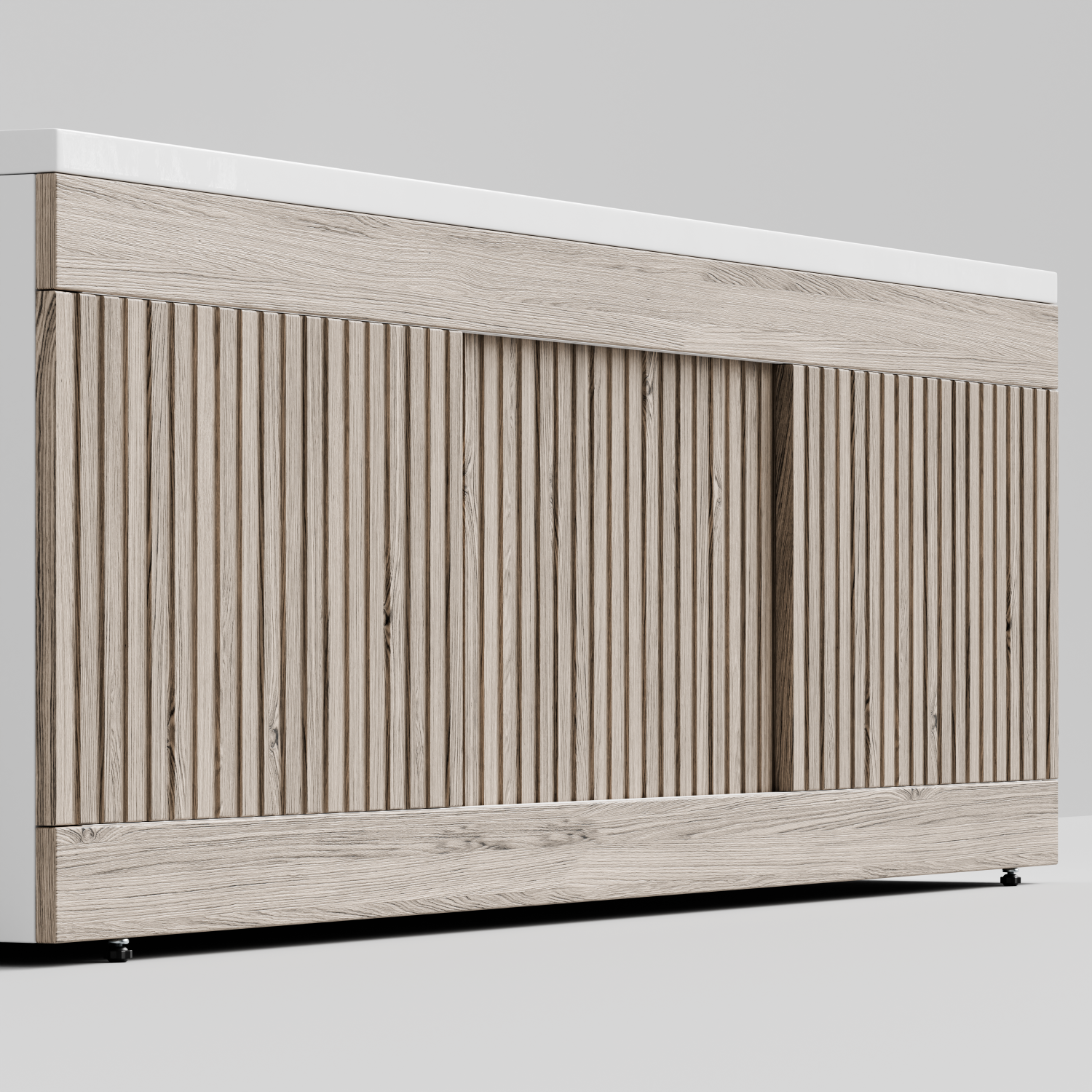 Экран под ванну Vod-ok Тач 170 раздвижной Дубослив ореховый светлый