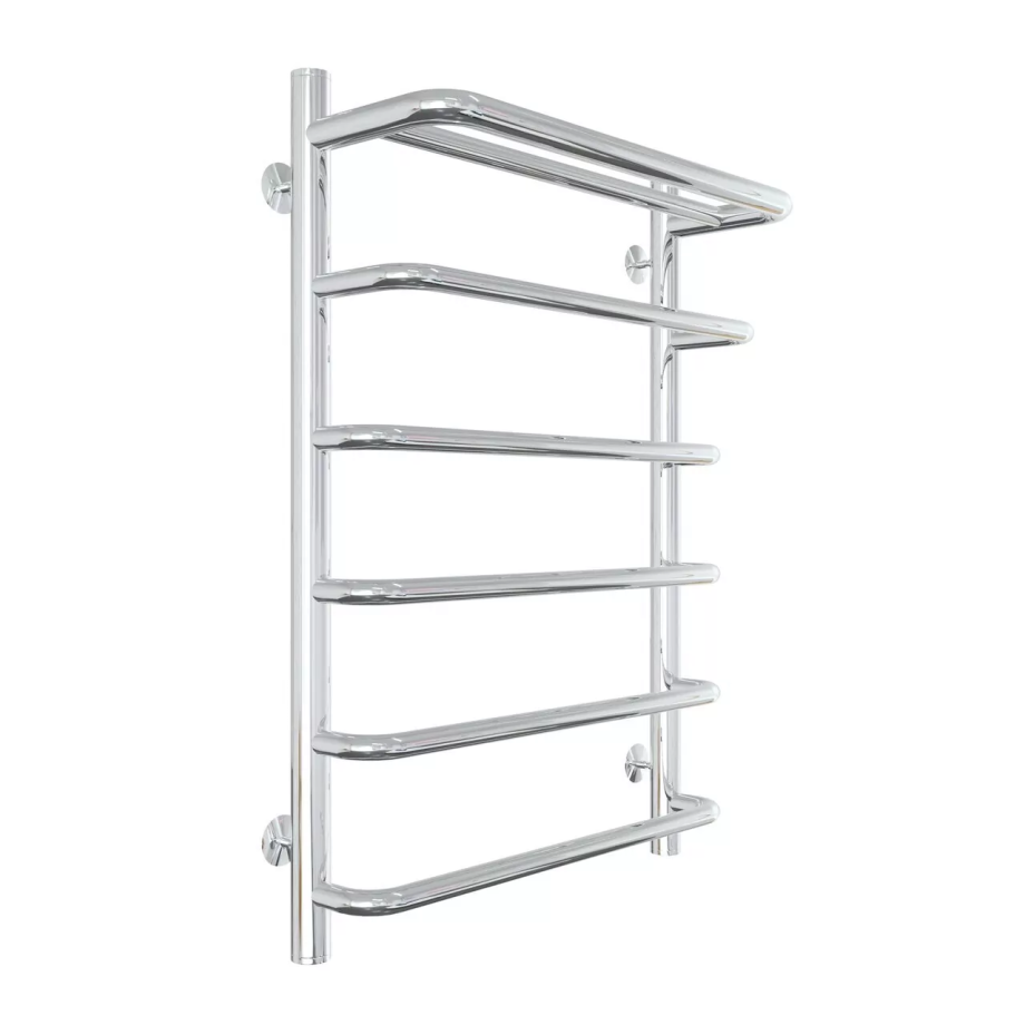 Полотенцесушитель водяной Laris Стандарт П6 500х700 с полкой, хром