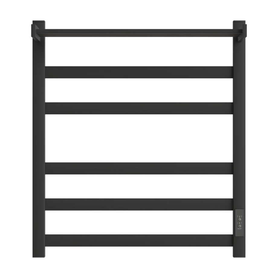 Полотенцесушитель электрический APEXTERMO Terra TR01165BM 600x500 с полкой, черный матовый