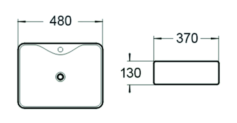 Раковина SantiLine SL-1011 накладная, белая
