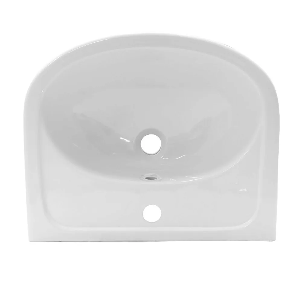 Тумба Emmy Агата с раковиной Уют 50 напольная, 2 двери, белая