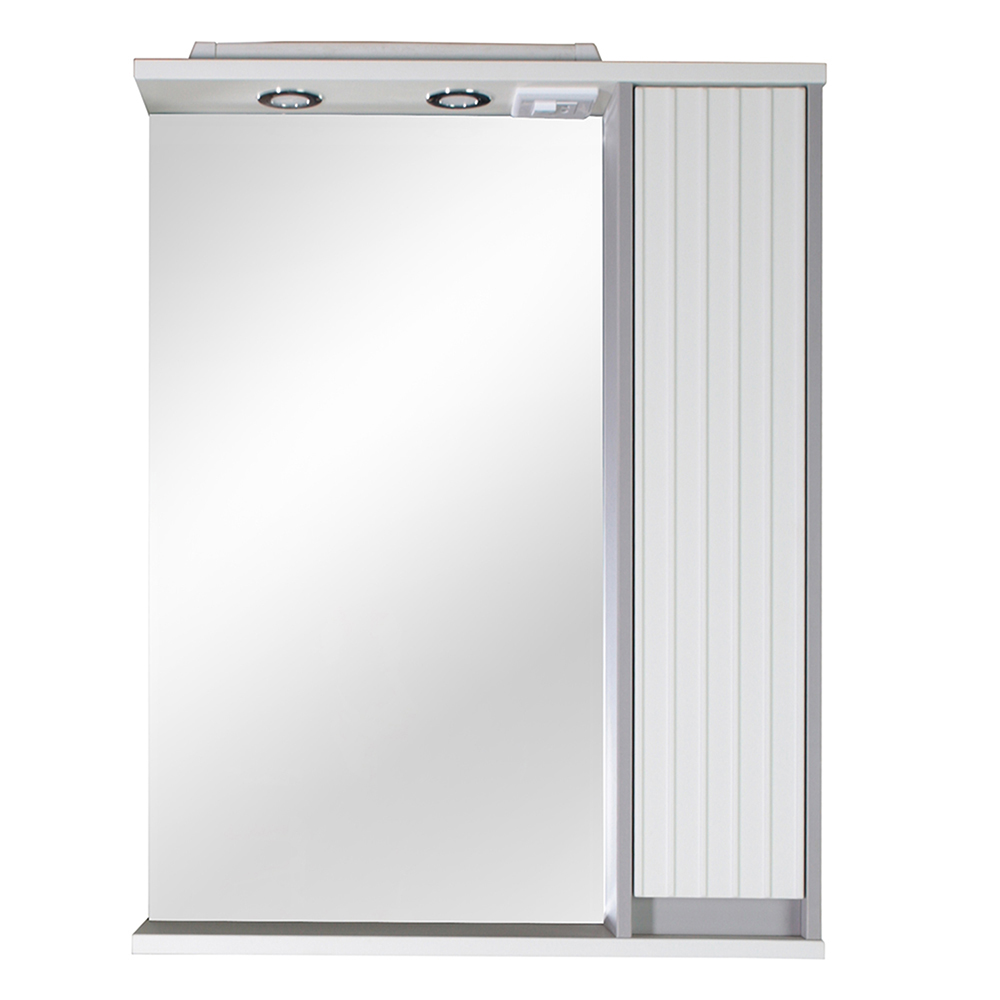 Мебель для ванной Асб-мебель Мирано 75 комплект, напольный, слоновая кость/шиншилла серая