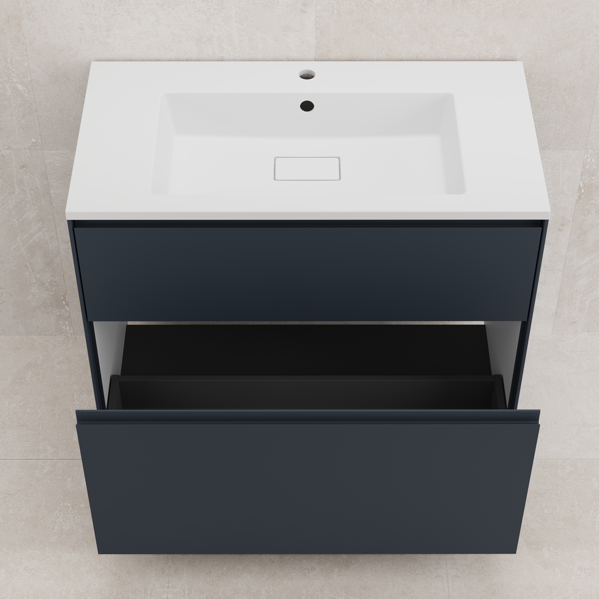 Тумба напольная Style Line Лима 90 с раковиной Line 90, 2 ящика, графит