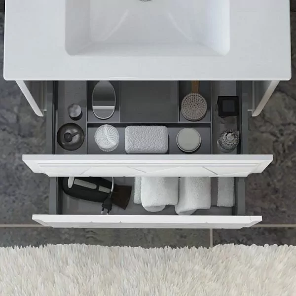 Мебель для ванной Opadiris Луиджи 70 комплект, подвесной, белый матовый