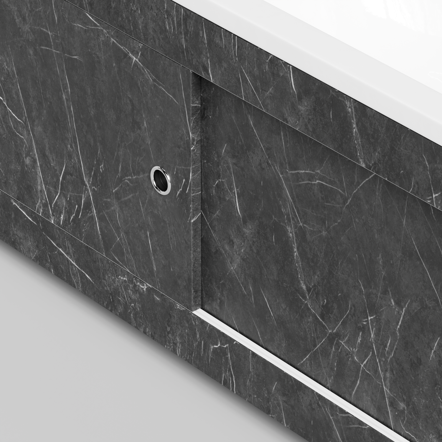 Экран под ванну Vod-ok Купе 170 раздвижной Мрамор Графит софт тач