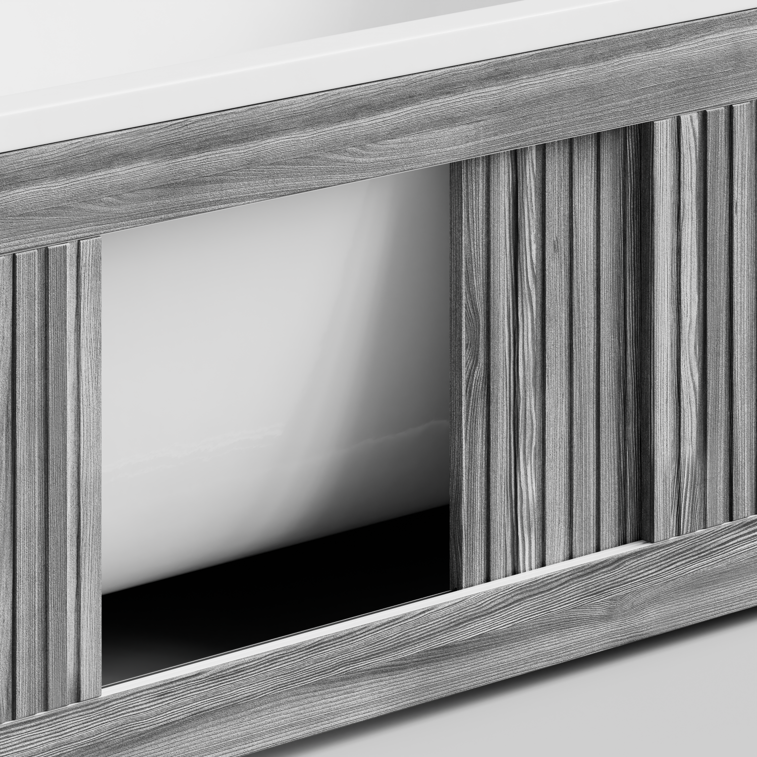 Экран под ванну Vod-ok Тач 170 раздвижной Лиственница структурная контрастно-серая