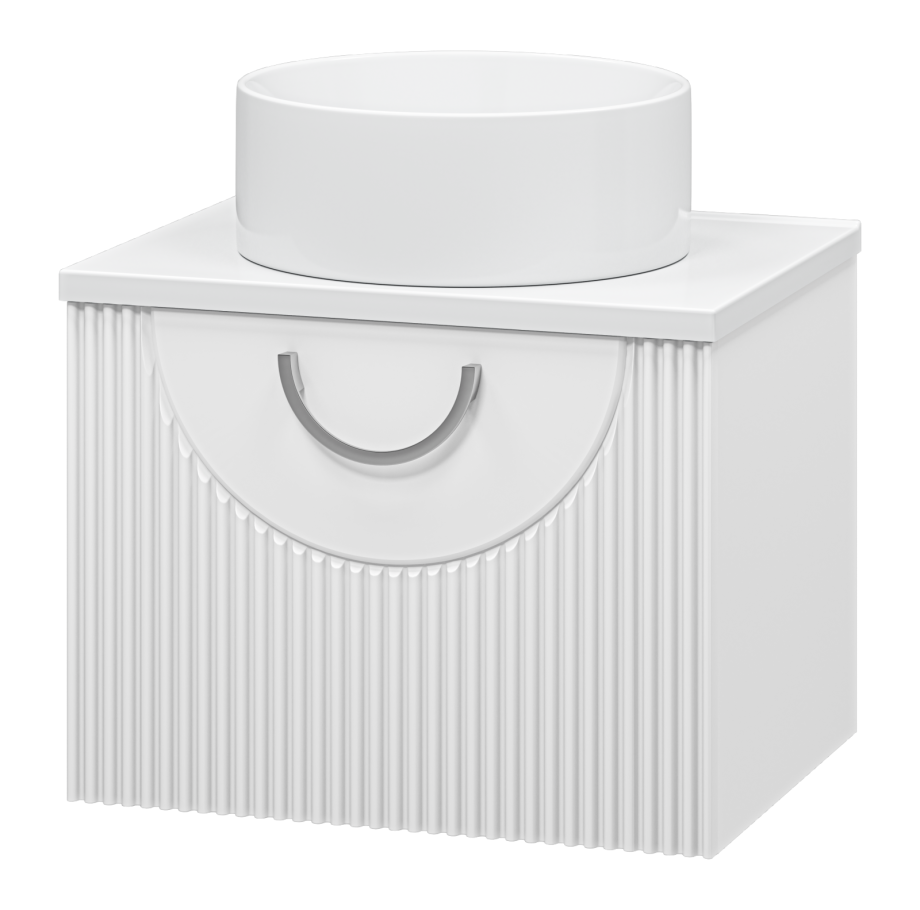 Тумба с раковиной Misty Ярина 60 подвесная, белый