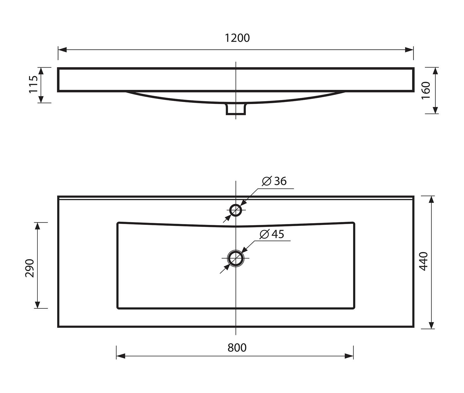 Тумба с раковиной Misty София 120 белый