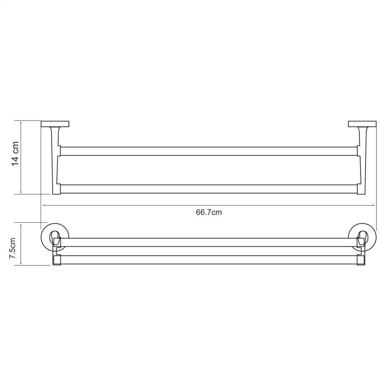 Полотенцедержатель WasserKraft Rhein K-6240 хром
