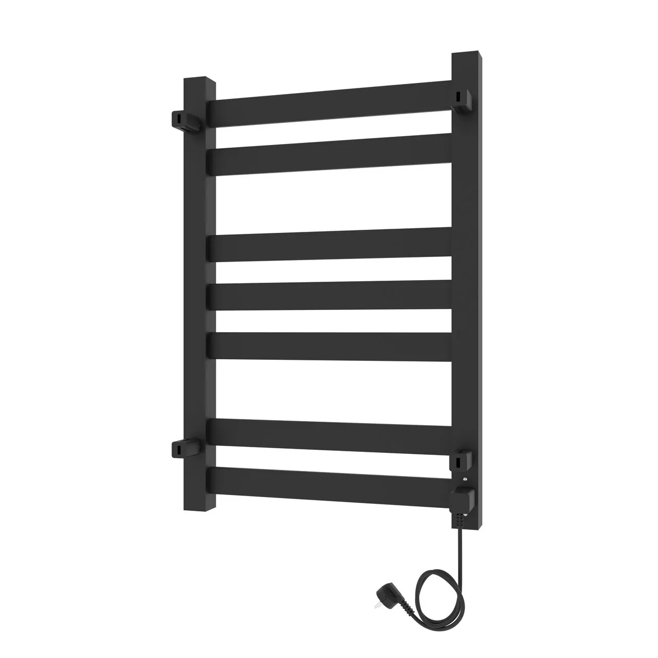 Полотенцесушитель электрический Laris Гефест ЧКЧ П7 500х800 левый, черный матовый
