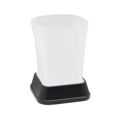 Стакан для щеток WasserKraft Amper K-5428 Black черный Soft-touch