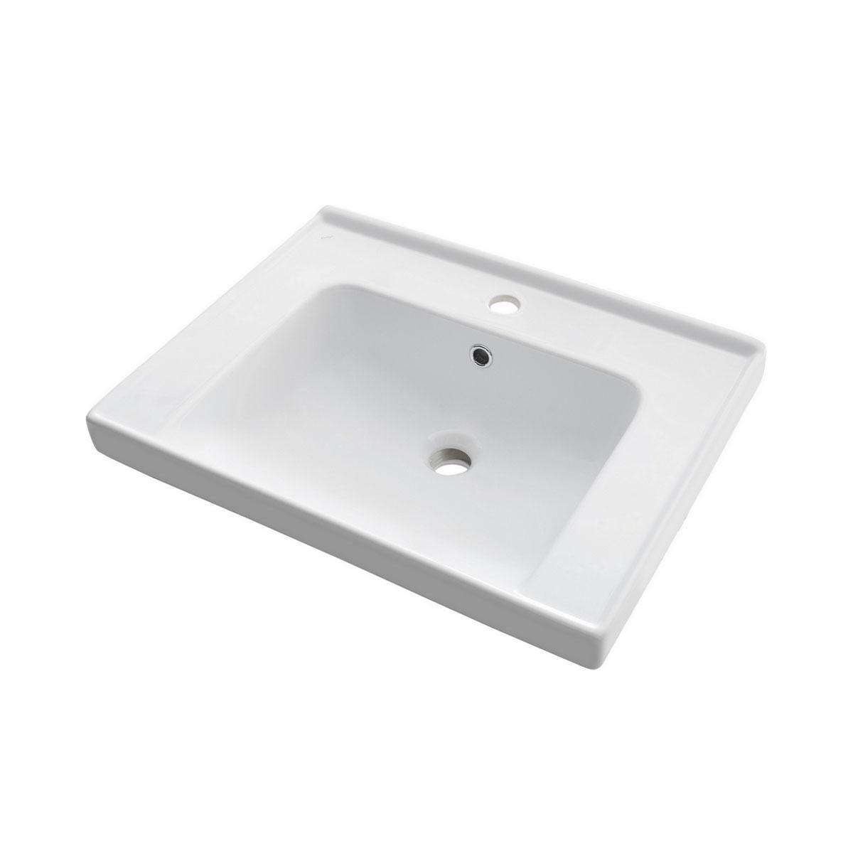 Тумба с раковиной подвесная Dreja Perfecto 70 см, дуб эврика/белый