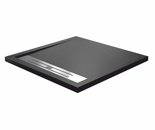 Поддон для душа WasserKraft Abens 20T03 90х90 квадратный, из искусственного камня, черный матовый