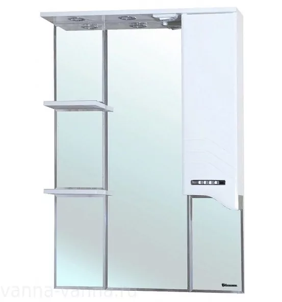 Зеркало со шкафчиком Bellezza Дрея 75 R свет, белый