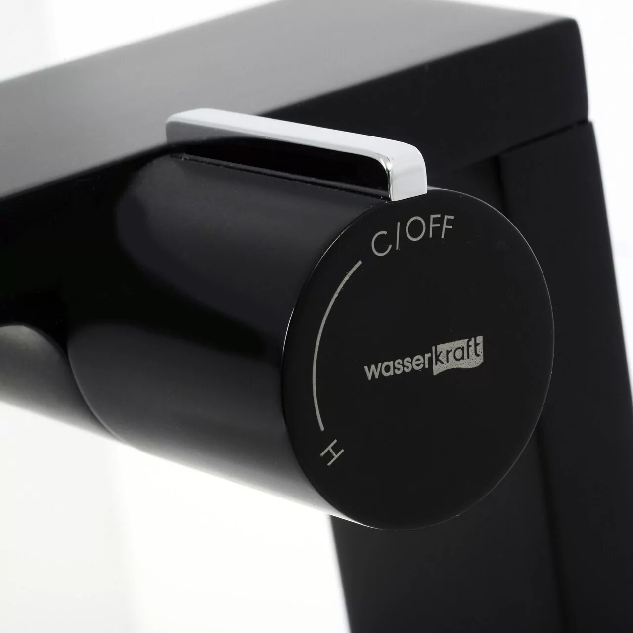 Смеситель для раковины WasserKraft Elbe 7410 черный Soft-touch