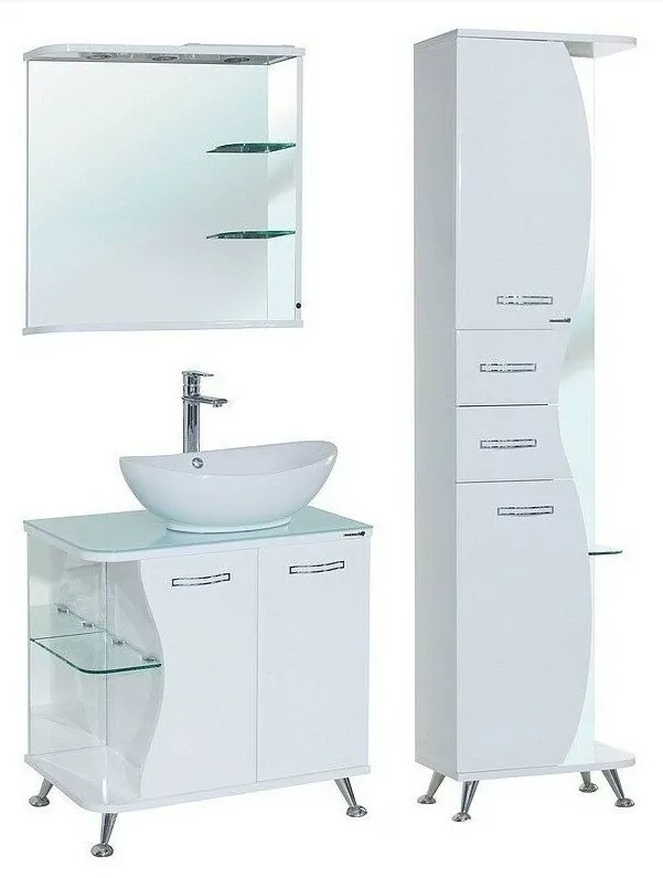 Зеркало Bellezza Рио 70 свет, правое, белый